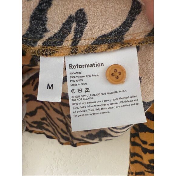 Reformation Notta Tiger Print Blouse - Picture 7 of 7